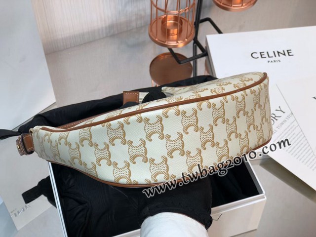 Celine專櫃2023新顏色TRIOMPHE AVA凱旋門標識印花牛皮革手袋 賽琳腋下包 sldj2453